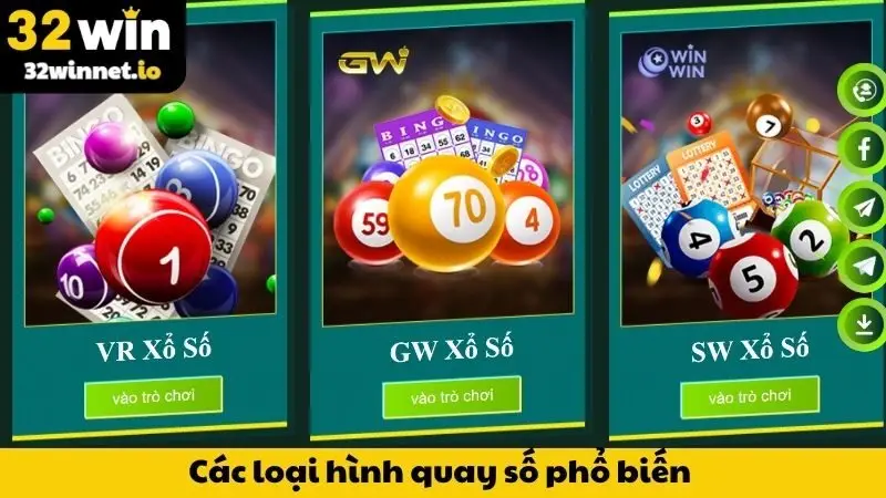 Các loại hình quay số phổ biến