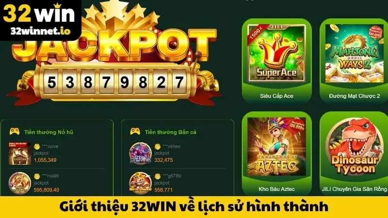 Giới Thiệu Giới thiệu 32WIN về lịch sử hình thành, phát triển