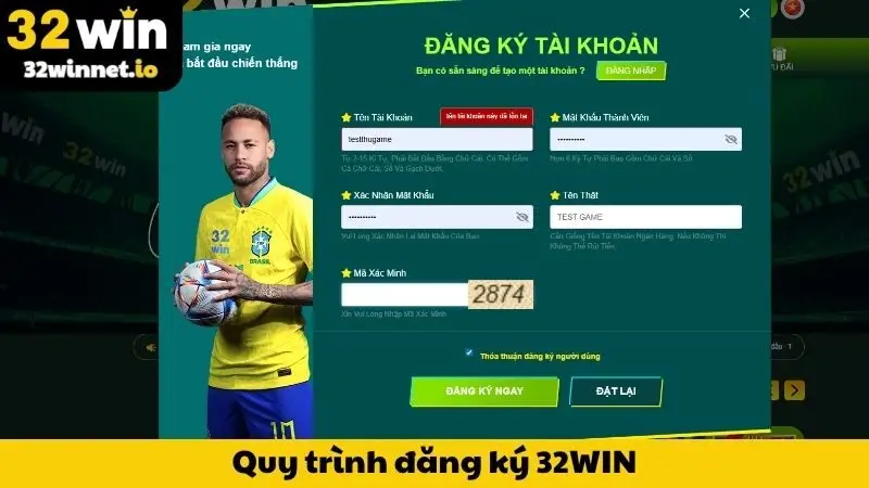 Đăng ký Quy trình đăng ký 32WIN dành cho người mới bắt đầu